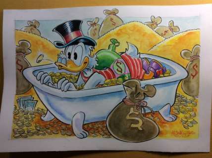 Alessandro Gottardo | Donald Duck - â€œMeglio qui che in spiaggiaâ€ - (2020/2020) | Catawiki