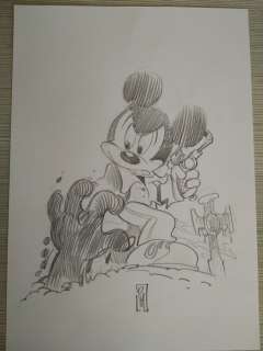 Paolo Mottura | Topolino - paolo Mottura illustrazione originale Topolino"Dyaln top" - Page volante - Exemplaire unique - (2018/2021) | Catawiki