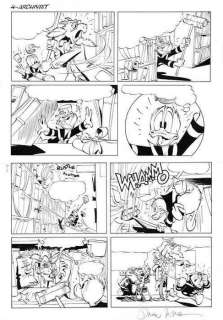 Formaat: Ca. 41 X 62 Cm. - Gesigneerd | Jippes, Daan - Originele pagina - Donald Duck - D 2009-140 - Archivist Donald - (2009) | Catawiki