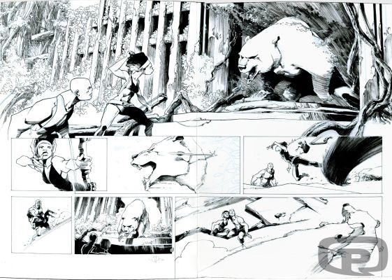 Olivier Vatine - Niourk Volume 3, Double Page 20-21 - Original Art by Olivier Vatine