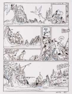 Mezzomo - Nouveau monde - Emie Technique mixte pour la planche 23 de l‘album.