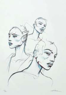 Bilal, Enki | Très grande sérigraphie rehaussée à la main par l’artiste. | Cornette de St Cyr