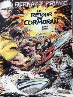 Dany | Dany - Crayonné original couleur - Projet de couverture - Bernard Prince - Le Retour du Cormoran - (1989) | Catawiki