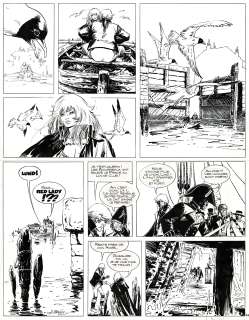 William Vance | Bruce J. Hawker, Le Royaume des enfers, planche originale à l’encre de chine pour cet album paru en 1996 au Lombard. | Septimus