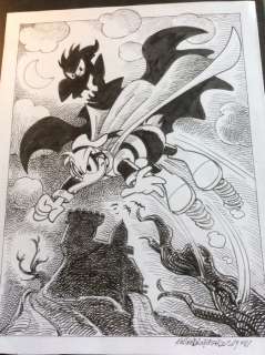 Alessandro Gottardo | Donald Duck - â€œPaperinik nella terra del vampiroâ€ - Page volante - Exemplaire unique - (2019/2019) | Catawiki