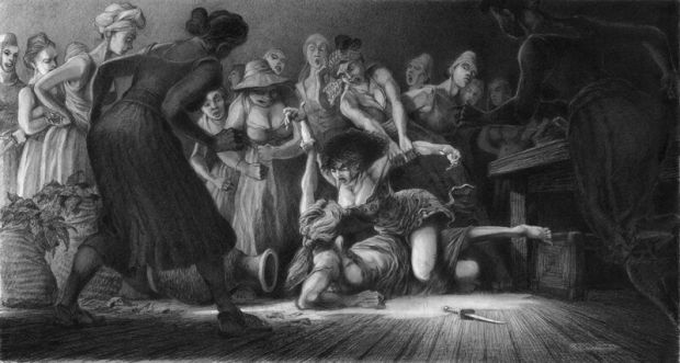 Paul Et Gaétan Brizzi | Rixe à la Tabatière - hommage à Carmen de Bizet | 2DGalleries