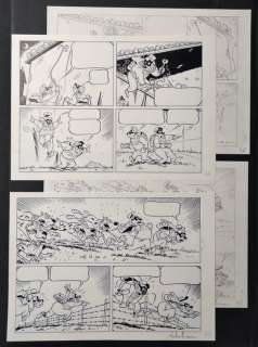 Andrea Ferraris | Anders And & Co. #45 - Andrea Ferraris - tavola originale "The Most Unique Beagle" (2x matite + 2x chine su blue line) - Page volante - Exemplaire unique - (2013) | Catawiki