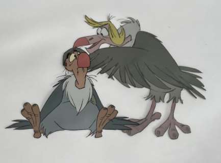 Walt Disney | The Jungle Book - Walt Disney Production Cel / Unique / Vultures - (1967) | Catawiki