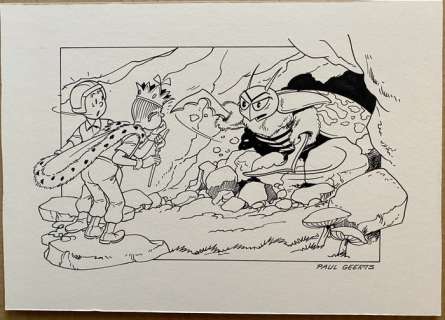 Paul Geerts | Suske en Wiske - Originele tekening - "Het laatste dwaallicht" - Page volante | Catawiki