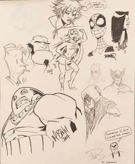 Adam Hughes, Mark Brooks, Phil Noto, Michael Kaluta, Amanda Conner, Georges Jeanty, Phil Noto, Humberto Ramos, Ragnar, Cully Hamner, Mercy Van Vlack | Jam Piece Brooks Conner Hughes Kaluta Noto Ramos And More-Spider-Man Batgirl Juggernaut Spectre Wolverine | ComicArtFans Classifieds