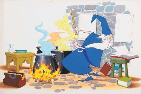 Walt Disney | Merlin l’Enchanteur, illustration Ã  l’enc… | Millon