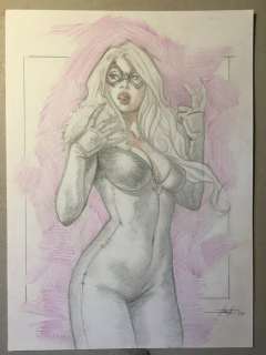 Luca Strati | Black Cat - L. Strati - original artwork - Page volante - Exemplaire unique - (2021) | Catawiki