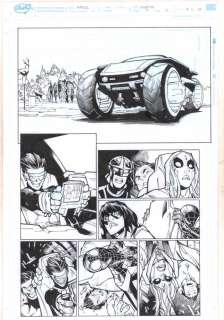 Humberto Ramos, Victor Olazaba - champions #12 p. 7 - spider-man (miles morales), hulk (amadeus cho), viv vision, nova (sam alexander), ms. Marvel (kamala khan), & cyclops (scott summers) in super car - 2017