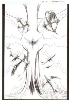 Ale Garza | Michael Turner’s Fathom? #5 P.17 - Crazy Battle Splash - Signed | Anthony’s Comic Book Art