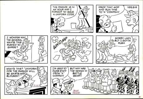 Mort Walker | Walker - Beetle Bailey, Sunday (10/20/?) NO RESERVE! | Russ Cochran