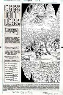 Arthur Adams Arthur Thibert - fantastic four #349 p 1 splash (mr. Fantastic, invisible woman, spider-man, wolverine, hulk, ghost rider, mole man! ) 1990