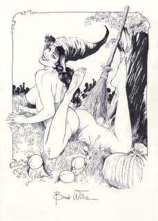 William Bondi | W. Bondi - Original artwork â€œBuon Halloweenâ€ - Page volante - Exemplaire unique | Catawiki