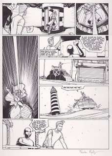 Nicolas Malfin - Golden City - Planche originale (p.25) T4 - Goldy - (2001)