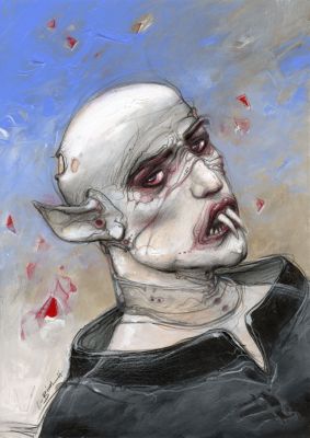 Enki Bilal | Dessin original publié en page 483 de Druillet-Vampires | Galerie Barbier