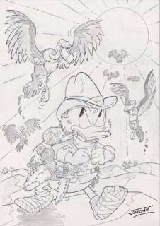 Julian Jordan | Julian Jordan - Ducktales - Scrooge McDuck in Africa - Size: 29,8 x 21 cm. A4 | Catawiki