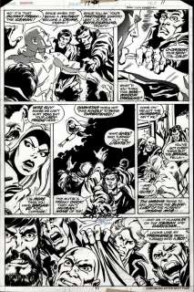 George Tuska , John Byrne - champions #17 p 11 (iceman, darkstar, & johnny blaze attacked by trump supporters! John byrne inks! ) 1978