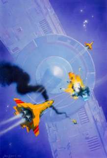 John Harris (British, b. 1948)
 Starwolves: Tactical Error paperback cover, 1991
 Acrylic on board
 24-1/2 x 17 in.
 Si... | Heritage