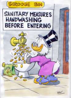 Xavi (Xavier Vives Mateu) | SCROOGE - Dibujo original - WASHING YOUR HANDS SCROOGE - XAVI - (2021) | Catawiki