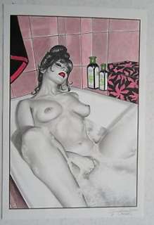 Giovanna Casotto | Giovanna Casotto - Originele, erotische tekening in kleur - (2002) | Catawiki