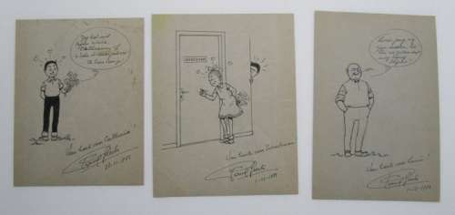 Paul Geerts - Goed / Zeer Goed | Suske en Wiske - 3 x uitgewerkte opdrachttekening door Paul Geerts - Page volante - (1983) | Catawiki