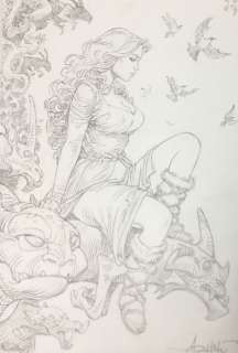 Aouamri, Mohamed | Aouamri, Mohamed - Dessin original - La Sorcière - (2020) | Catawiki