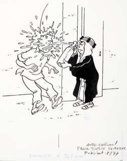 Hergé | Tintin, illustration Ã  l’encre de Chine et re… | Millon