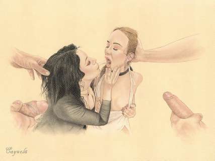 Daniel Cayuela | Daniel Cayuela - Original drawing - ’Swapping’ - With COA - (2022) | Catawiki