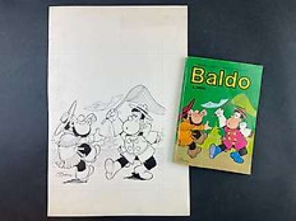 Luciano Bottaro | Luciano Bottaro - Baldo - Originale di copertina con albo a stampa - Page volante - Exemplaire unique - (1979) | Catawiki