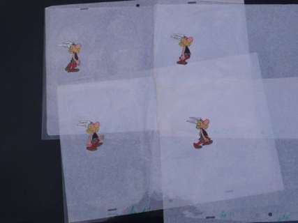 Uderzo | Asterix - 4 Cellulo Astérix Ã  la foire de Paris Studio Idéfix Année 70’ - Page volante - Exemplaire unique - (1970/1970) | Catawiki