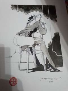 Alessandro Bocci | A. Bocci - original artwork "Dedicated to Milo Manara" - Page volante - Exemplaire unique | Catawiki