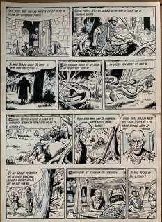 Willy Vandersteen / Frank Sels | De Rode Ridder 25 - Originele pagina (p.17) - Het Rijk van Enid - Page volante - (1969) | Catawiki