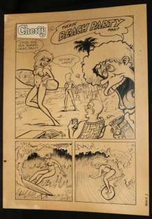 Larry Welz - Cherry in ‘‘f*ck*ng beach party, man! ‘‘ title splash - la - cherry poptart surfing - 1986 signed