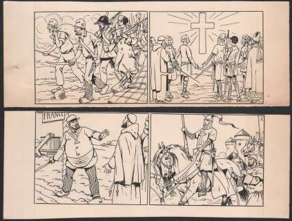 Le Rallic | Ensemble de deux strips historiques Ã  l’encre… | Millon