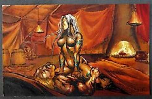 Grenier, Sébastien | Grenier, Sébastien - Dessin original couleur - Arawn T1 - Bran le Maudit - (2007) | Catawiki