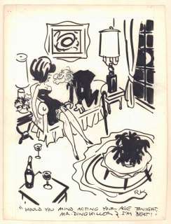 Reamer Keller - ‘‘Act Your Age‘‘ Babe on Couch Humorama Gag - 1965