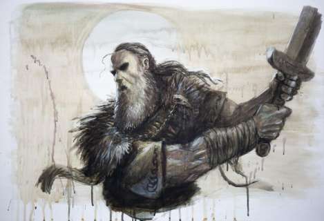 Fabio Porfidia | Fabio Porfidia Illustrazione originale - "Lethor" - Tecnica mista - 50x70cm - (2021) | Catawiki