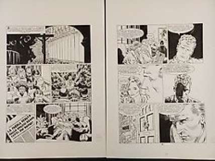 Giancarlo Alessandrini - Alfredo Castelli | Giancarlo Alessandrini - Alfredo Castelli - Martin Mystere - Nostra Terra dei Mysteri - Page volante - Exemplaire unique - (1987) | Catawiki