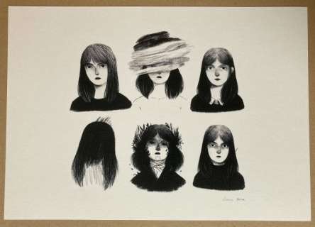 Laura Pérez | Lámina firmada a mano por Laura Pérez, Mood | Yojimbo Cómics