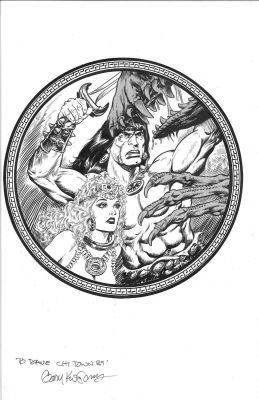 Conan The Barbarian Graphic Novel Original Artwork Gary Kwapisz Cover / Pinup HTF | East Bay Comics
