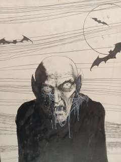 Autore Non Reperito | Autore non reperito - Illustrazione Originale "Nosferatu" - Firmata - Page volante - Exemplaire unique | Catawiki