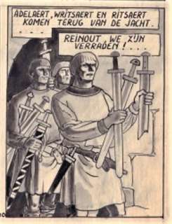 Laudy, Jacques | Laudy, Jacques - De Vier Heemskinderen / La Légende des quatre fils Aymon - original page n°10 + deluxe edition - (1946/2022) | Catawiki