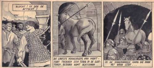 Laudy, Jacques | Laudy, Jacques - De Vier Heemskinderen / La Légende des quatre fils Aymon - original page n°15 + deluxe edition - (1946/2022) | Catawiki