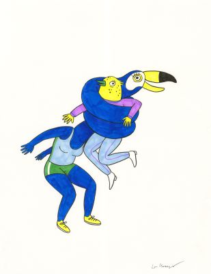 Lisa Hanawalt | Tuca & Bertie promo 1 - Feutre sur papier | Huberty Breyne Gallery