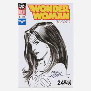 Neal Adams, Wonder Woman #1 Sketch Cover "Wonder Woman" Original Art | Landry Pop Auctions