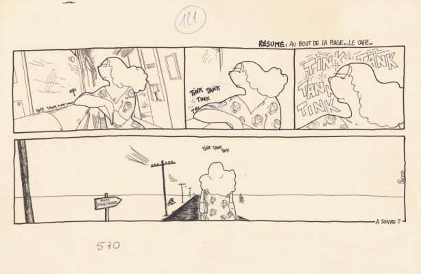 Régis Franc | 1989 - Le café de la plage | Huberty Breyne Gallery